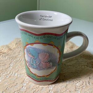 Vintage Mug Precious Moments Coffee Cup “ The Wonder of Christmas” Snow 1994